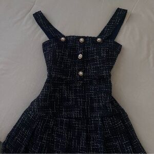 Francesca Navy Tweed Dress